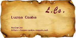 Luzsa Csaba névjegykártya