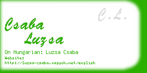 csaba luzsa business card